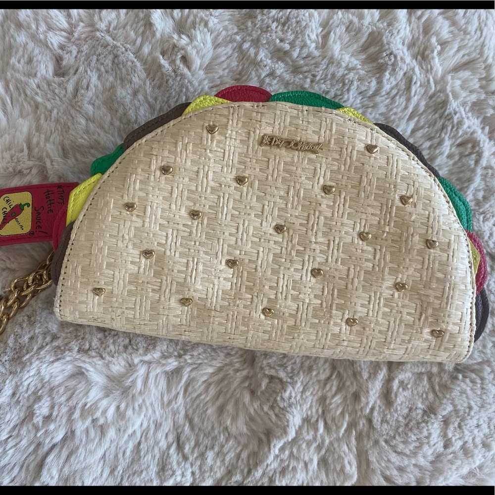Betsy Johnson taco Wristlet